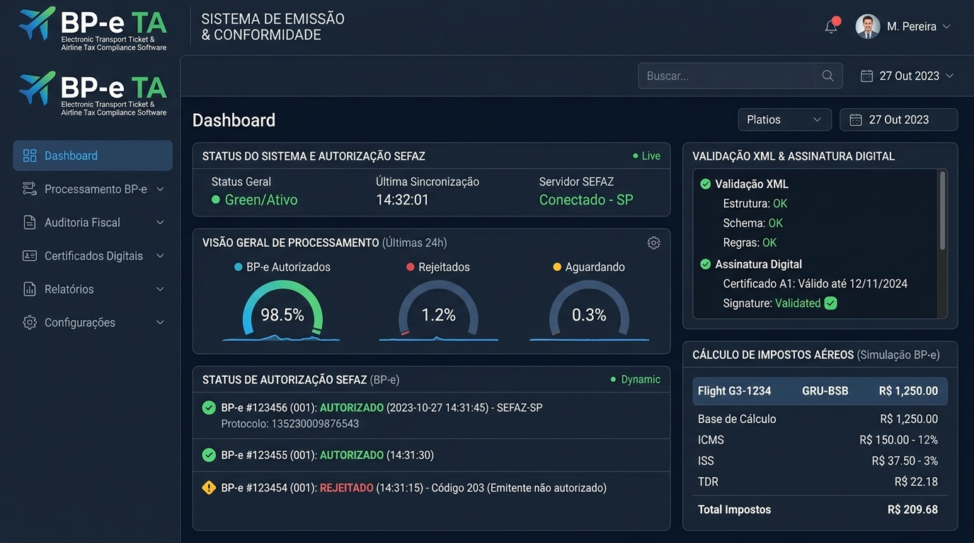 Emissão Fiscal BP-e TA Brasil